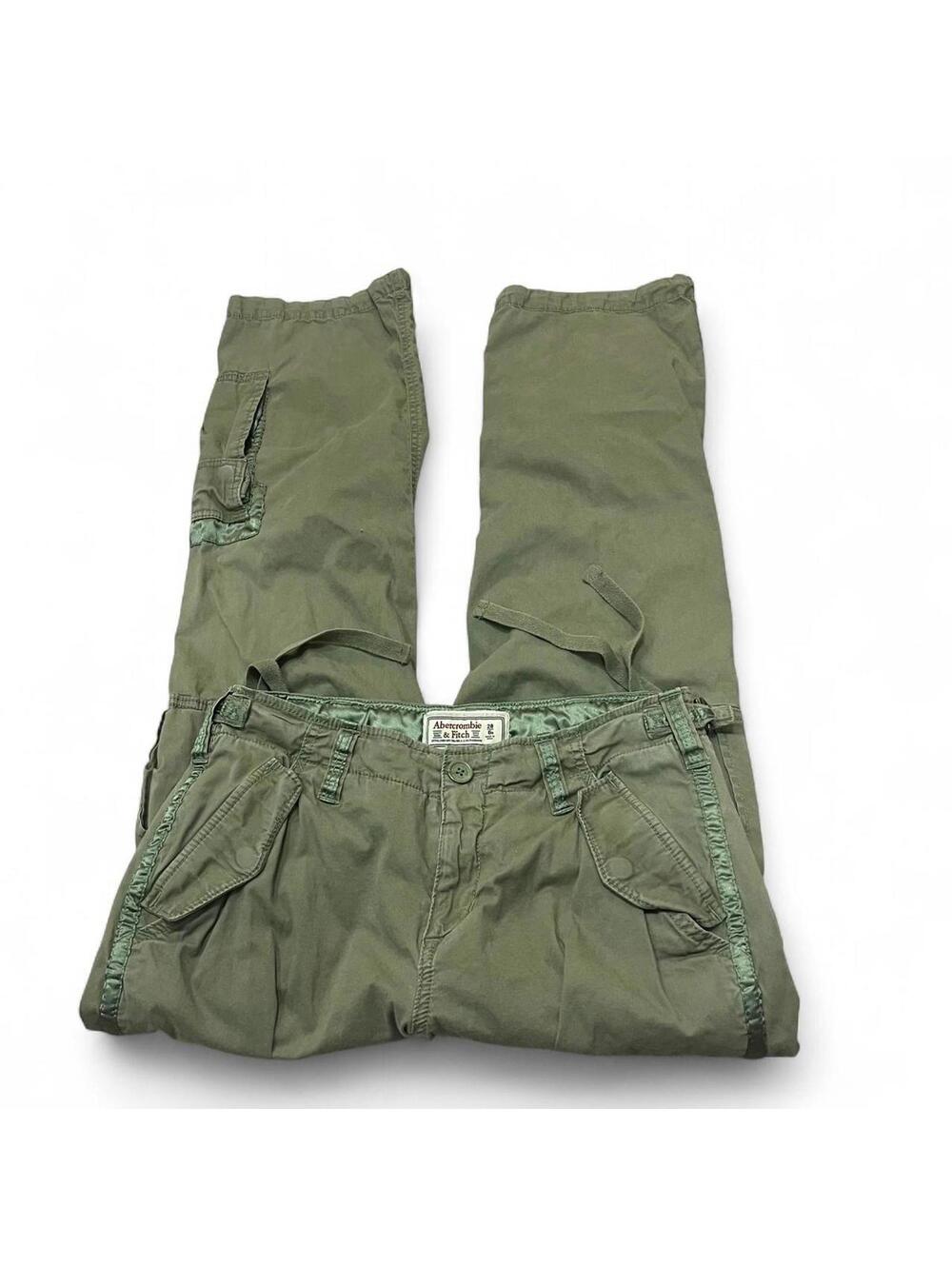 Y2k Abercrombie & Fitch green cargo pants